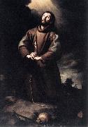 MURILLO, Bartolome Esteban St Francis of Assisi at Prayer sg oil painting reproduction